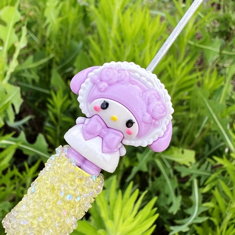 Lolita Style My Melody Silicone 3D Through Hole Beads, DIY Bead Pen, Phone Lanyard & Bag Charm Handmade Jewelry Supplies Wholesale