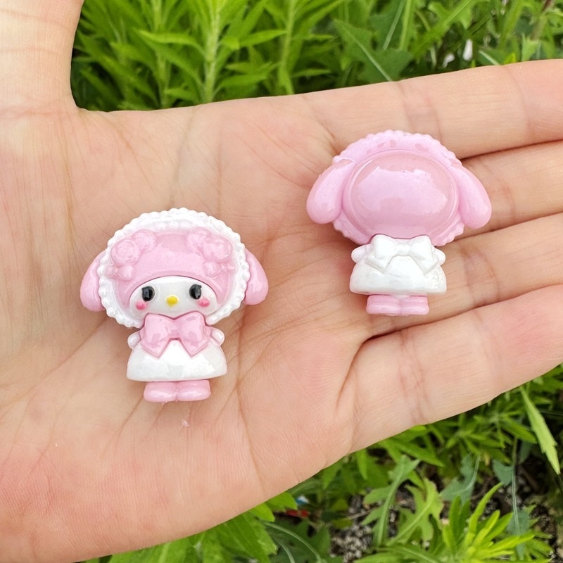 Lolita Style My Melody Silicone 3D Through Hole Beads, DIY Bead Pen, Phone Lanyard & Bag Charm Handmade Jewelry Supplies Wholesale
