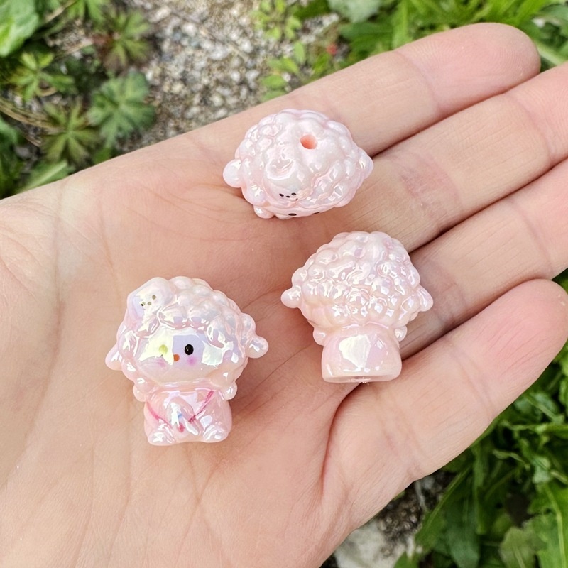 3D Sanrio Kuromi Resin Through Hole Beads, DIY Bead Pen, Phone Lanyard & Keychain Handmade Jewelry Accessories Wholesale