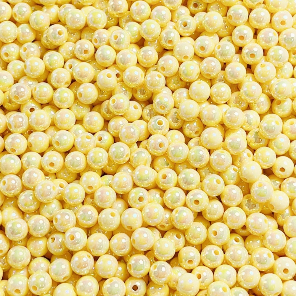 Mabe Luminous Cream Solid Round Spacer Beads, DIY Bracelet Phone Lanyard Handmade Jewelry Making Supplies Wholesale