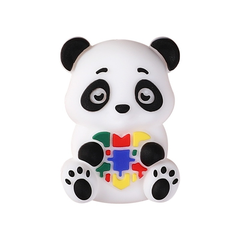 Cartoon 3D Silicone Beads Kids DIY Necklace Bracelet Beaded Pen Supplies Wholesale