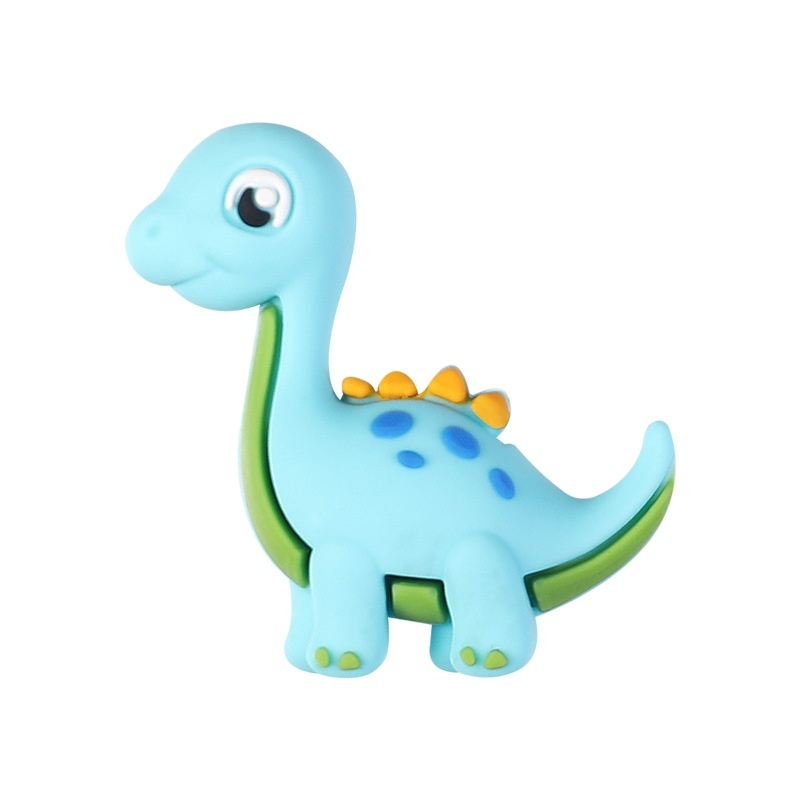 3D Dinosaur Silicone Beads Kids DIY Bracelet Cartoon Craft Bead Accessories