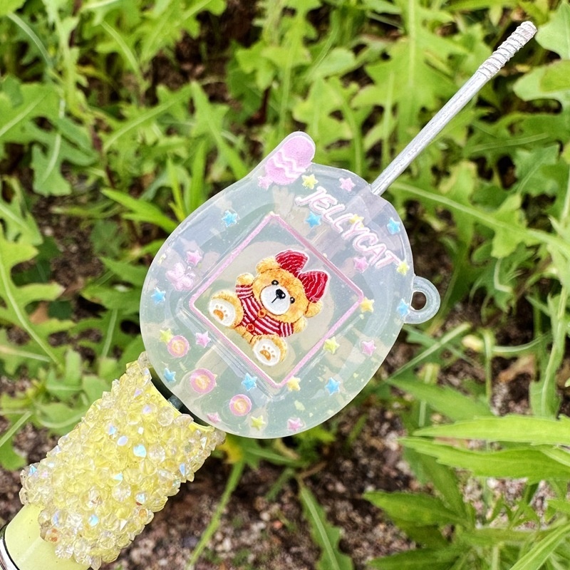 Luminous Embossed Tamagotchi Jelly Beads, DIY Beadable Pen, Phone Lanyard & Bag Charm Handmade Jewelry Supplies Wholesale