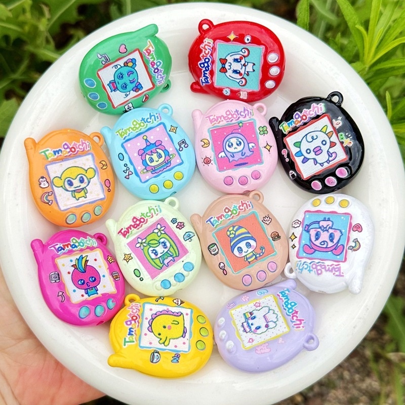Luminous Embossed Tamagotchi Jelly Beads, DIY Beadable Pen, Phone Lanyard & Bag Charm Handmade Jewelry Supplies Wholesale