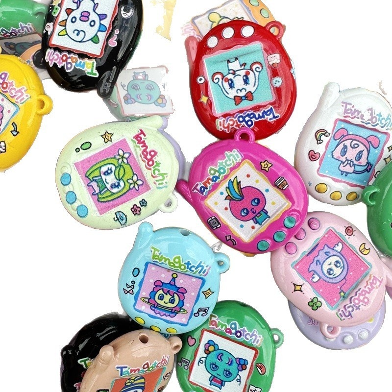Luminous Embossed Tamagotchi Jelly Beads, DIY Beadable Pen, Phone Lanyard & Bag Charm Handmade Jewelry Supplies Wholesale