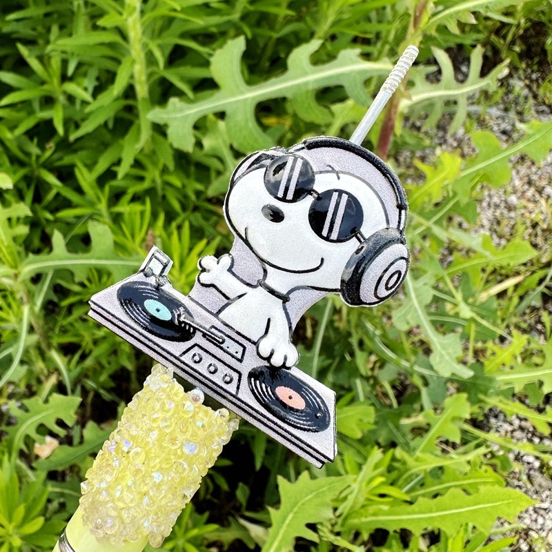 Cool Style Snoopy Double Sided Flat Through Hole Beads, DIY Phone Lanyard Keychain Bag Charm Handmade Accessories Wholesale