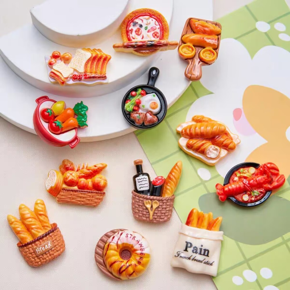 Cartoon Resin food Charms Wholesale, DIY Accessories for Phone Case, Cream Glue & Hair Clips