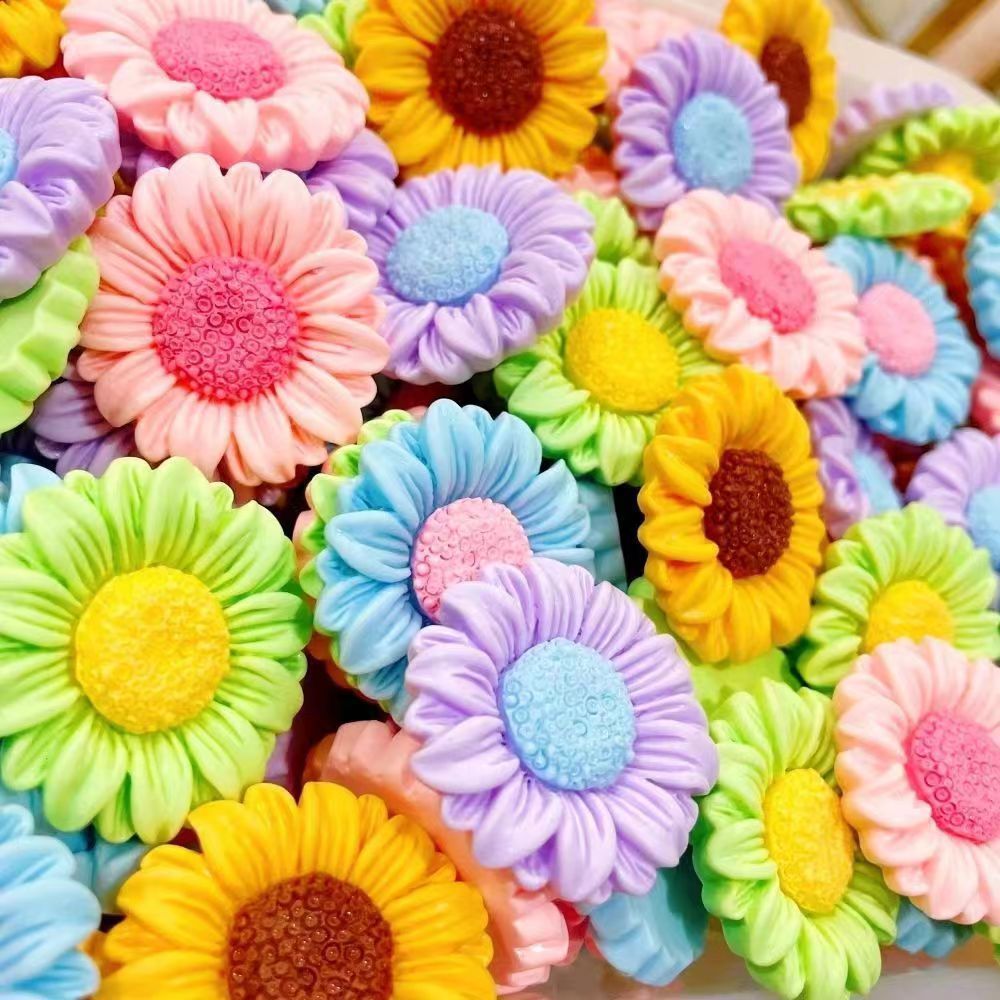 DIY Craft Materials Wholesale, Cartoon Resin Flowers Ornaments for Hair Clips & Casing Decor