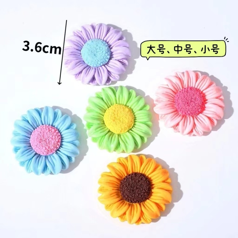 DIY Craft Materials Wholesale, Cartoon Resin Flowers Ornaments for Hair Clips & Casing Decor