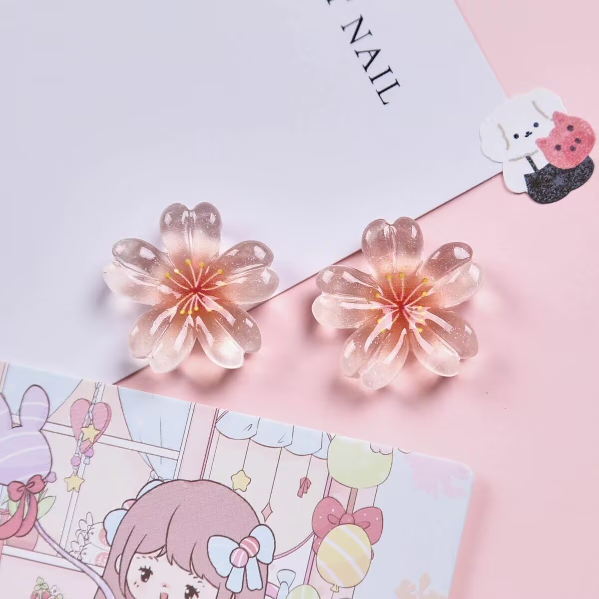 Multi-functional resin cartoon charms. Wholesale DIY materials for decorating phone cases and cream glue handicrafts