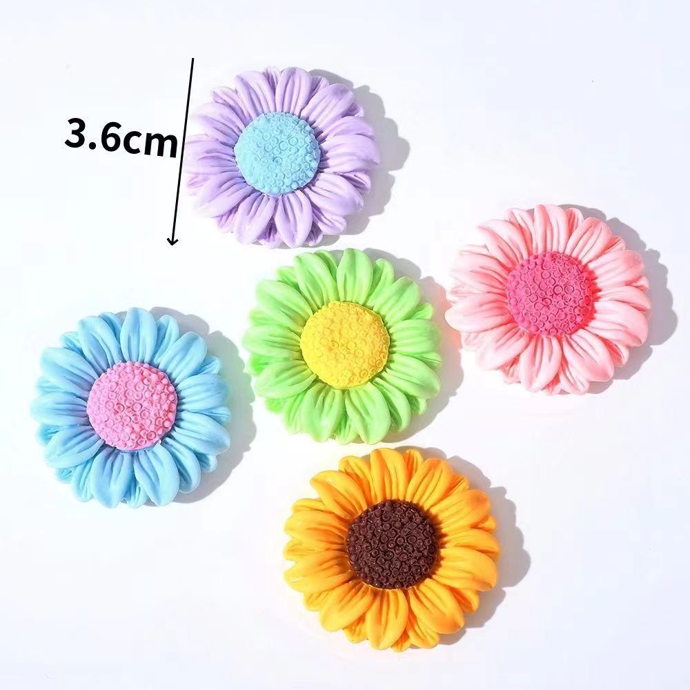 DIY Craft Materials Wholesale, Cartoon Resin Flowers Ornaments for Hair Clips & Casing Decor