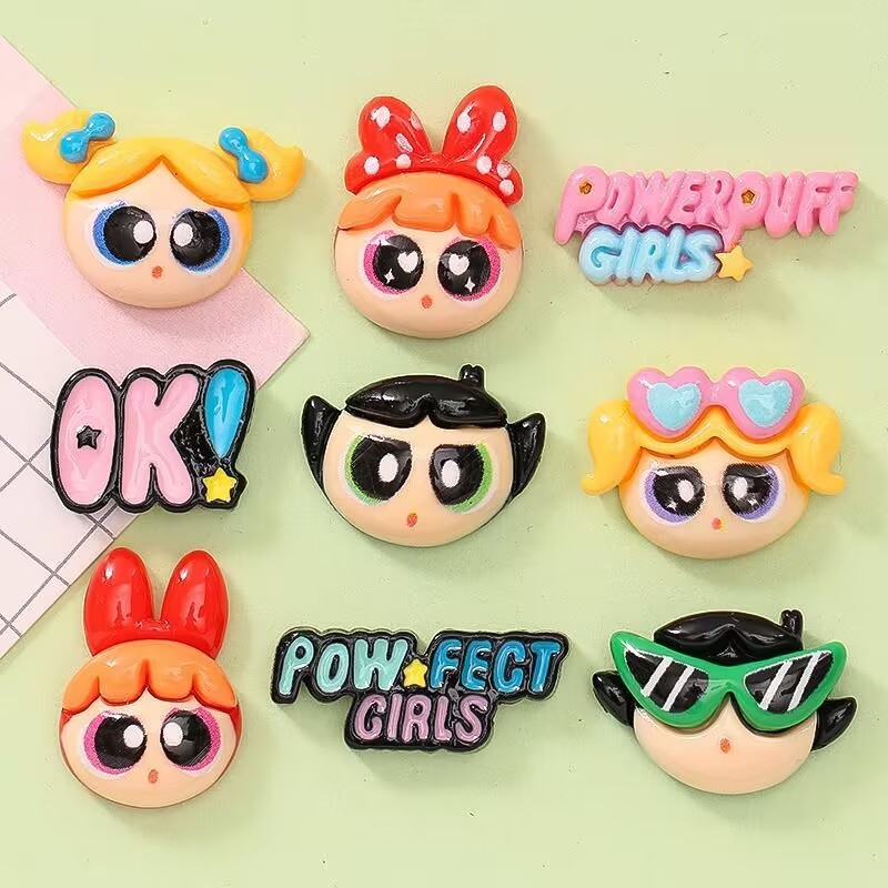 DIY Craft Materials Wholesale, Cartoon Resin Ornaments for Hair Clips & Casing Decor