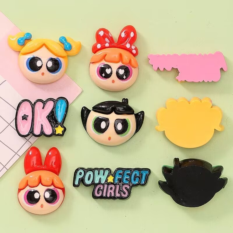 DIY Craft Materials Wholesale, Cartoon Resin Ornaments for Hair Clips & Casing Decor