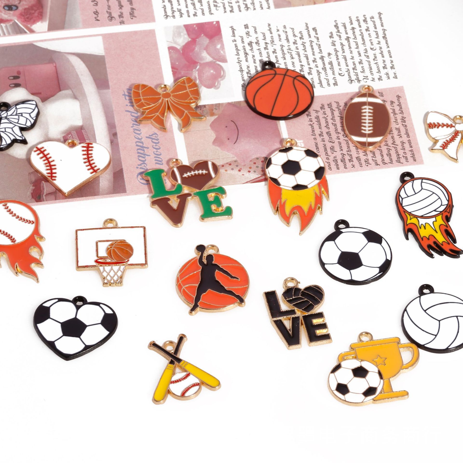 Bulk Enamel Alloy Pendants, Wholesale DIY Jewelry Accessories for Craft Makers