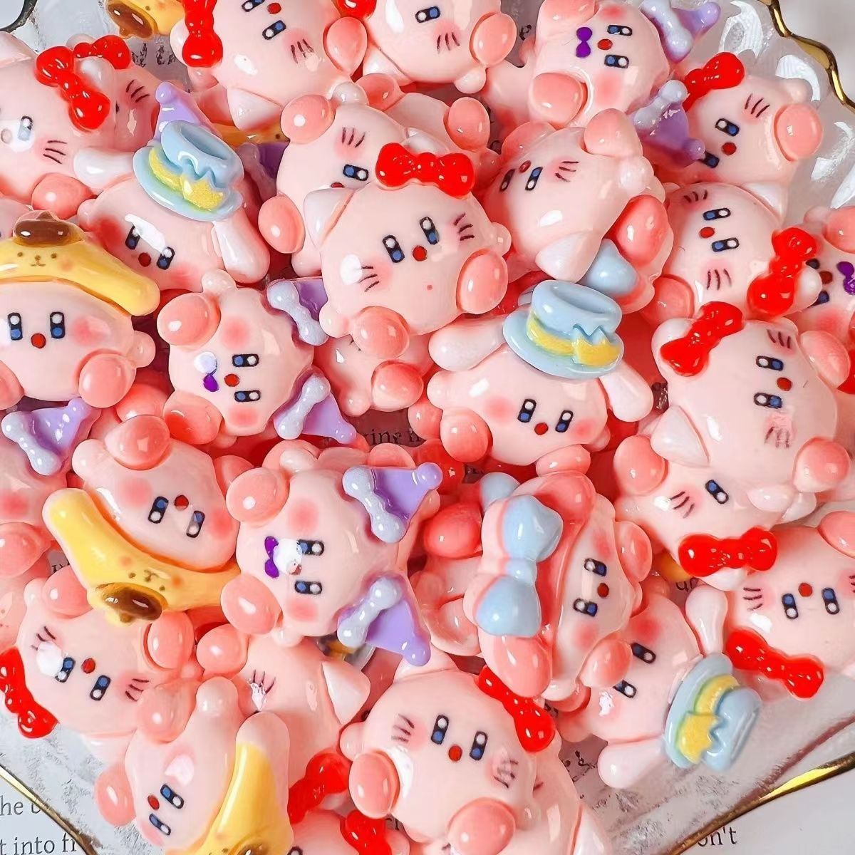 Bulk Wholesale Cartoon Resin Craft Charms for DIY Handicraft Making