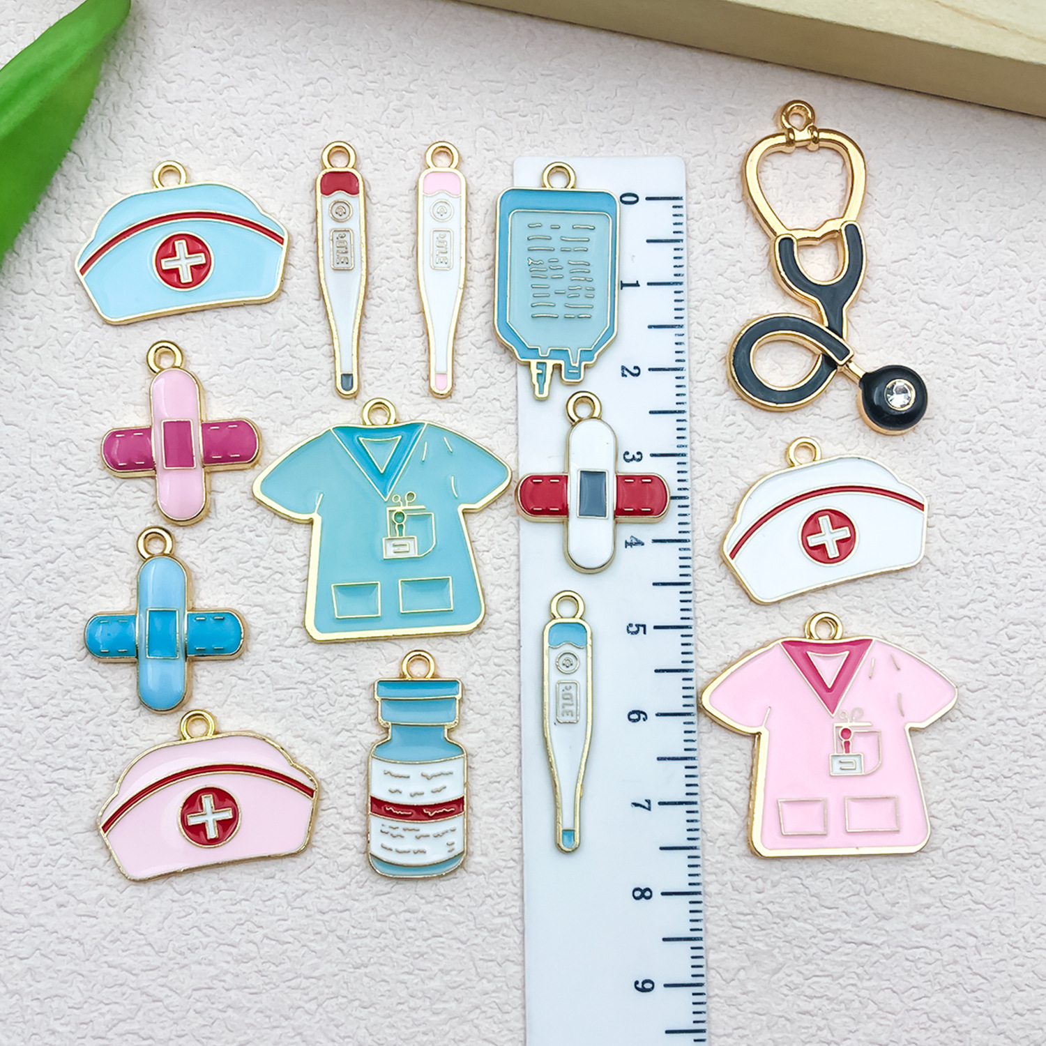Assorted Patterns Enamel Alloy Pendants Bulk DIY Jewelry Making Charms