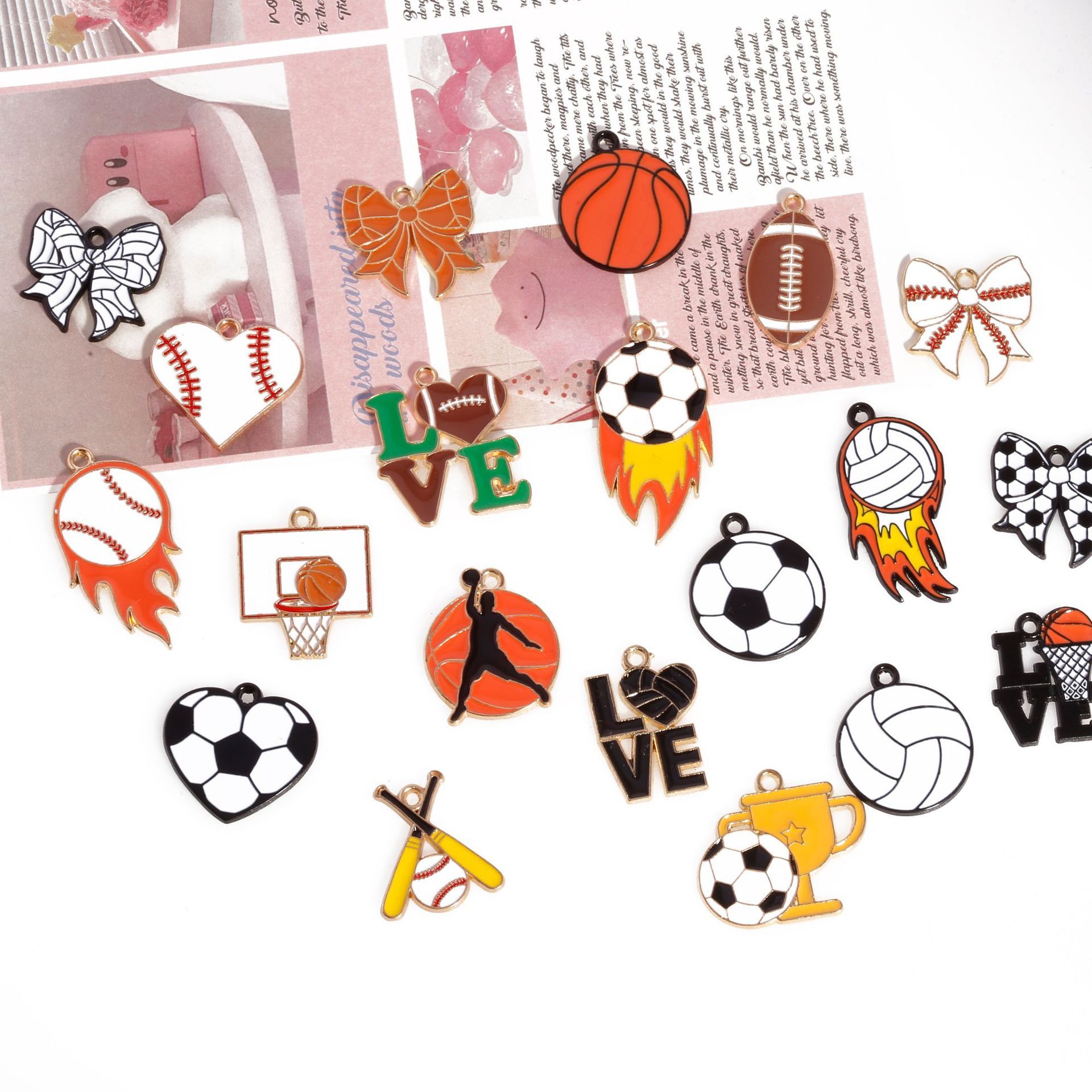 Bulk Enamel Alloy Pendants, Wholesale DIY Jewelry Accessories for Craft Makers