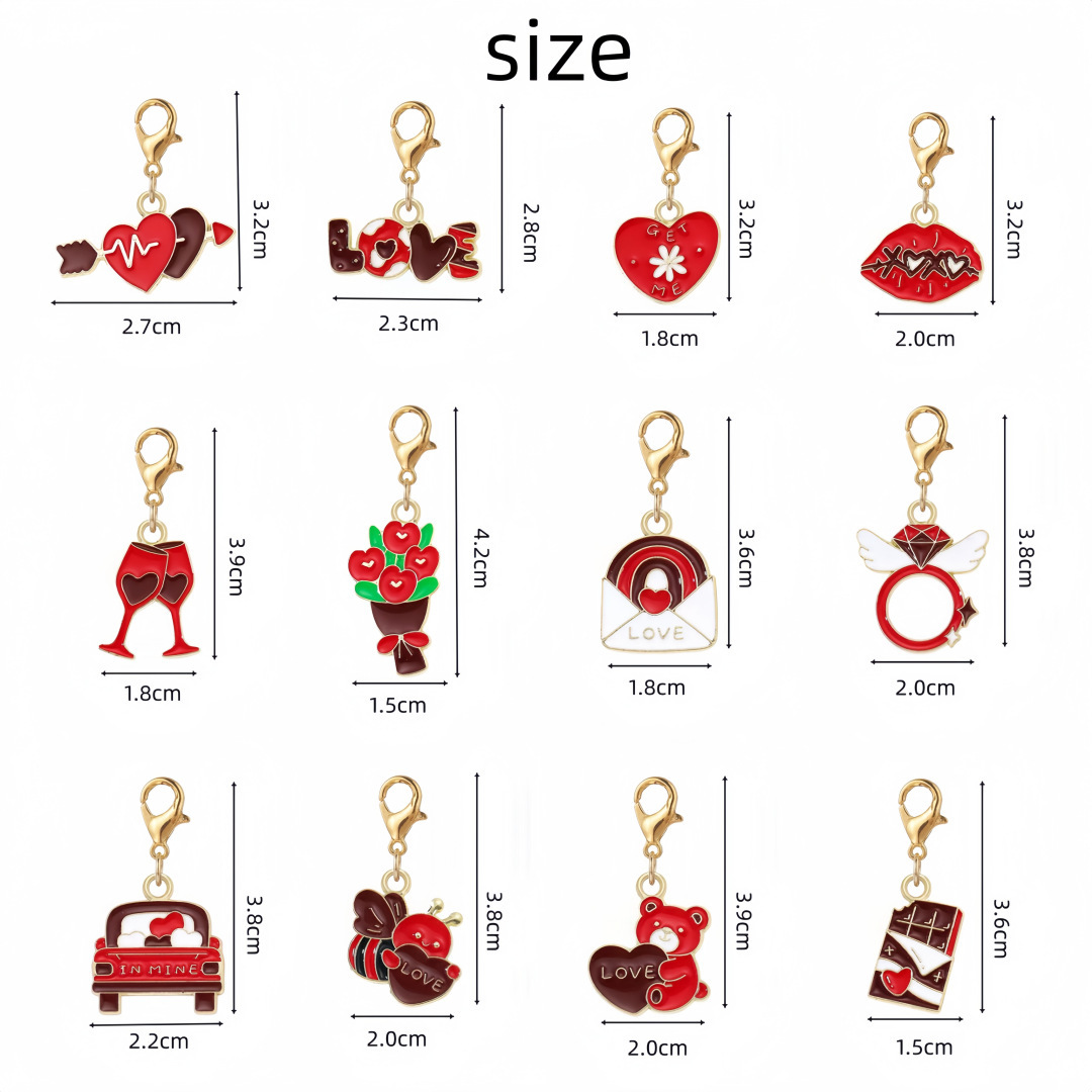 Wholesale DIY Hanging Charms Keychains, Bulk Handmade Key Ring Craft Supplies