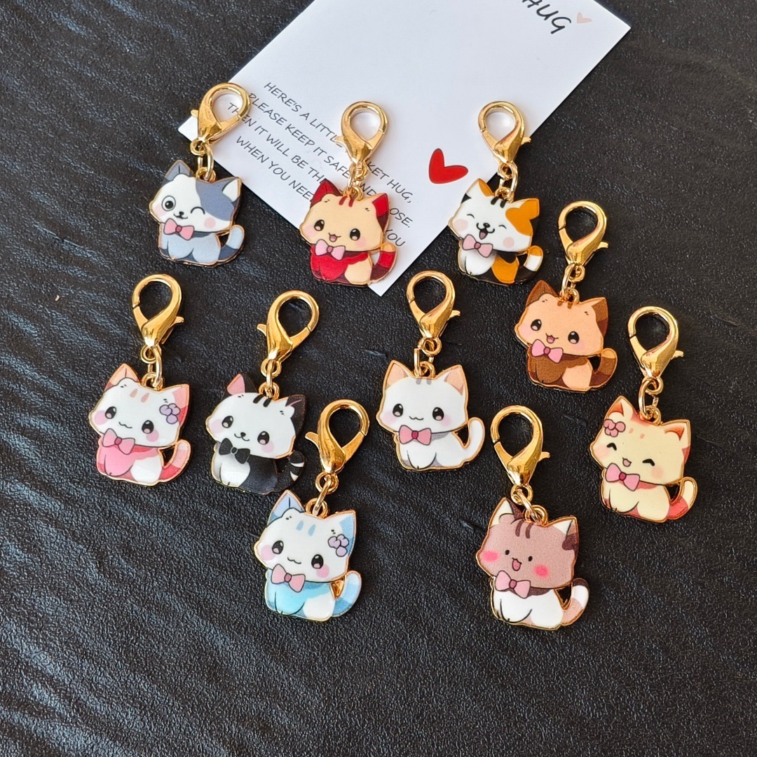 Wholesale Cartoon Style DIY Hanging Keychain Charms Bulk Kids Handcraft Materials