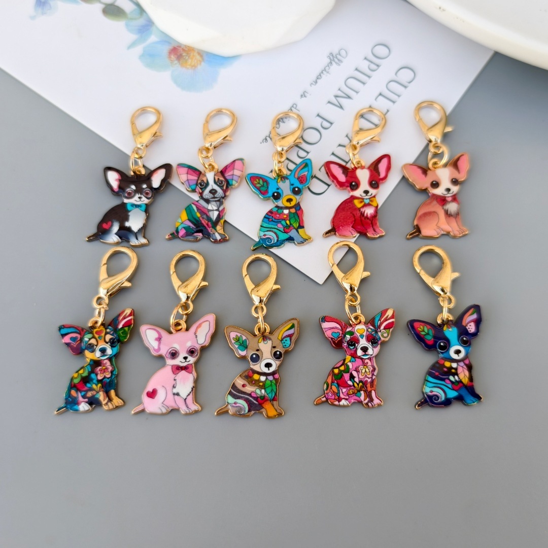 Cute Cartoon DIY Hanging Key Ring Pendants Bulk Wholesale Kid Handcraft Materials