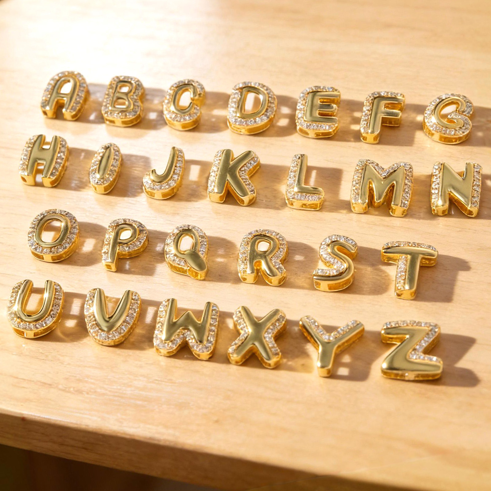 Wholesale Alphabet Letter DIY Hanging Charms, Bulk Custom Name Pendant Craft Supplies