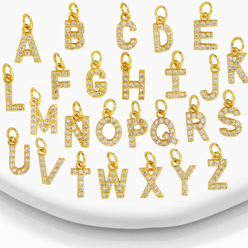 Low MOQ Wholesale DIY Alphabet Letter Charms Bulk Handmade Gift Making Supplies