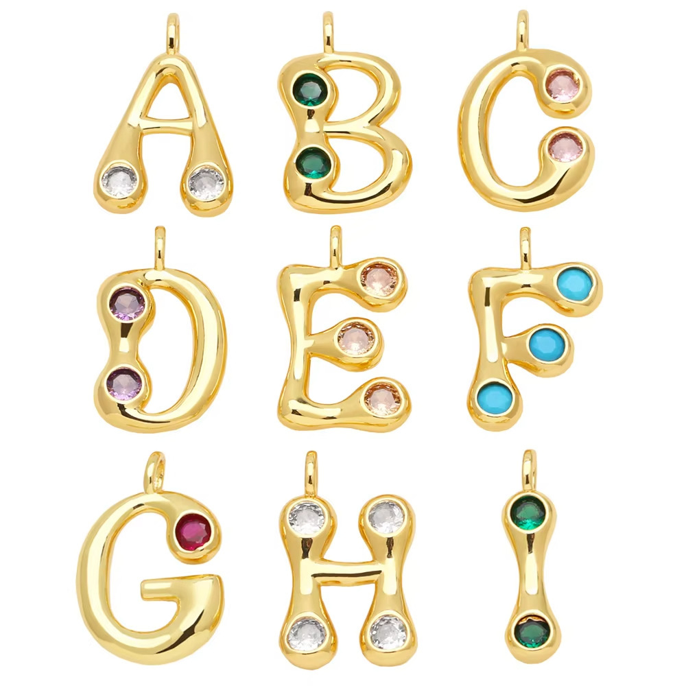 Wholesale Holographic UV Print Alphabet Letter Charms, DIY Initial Hanging Pendants Bulk MOQ 10pcs