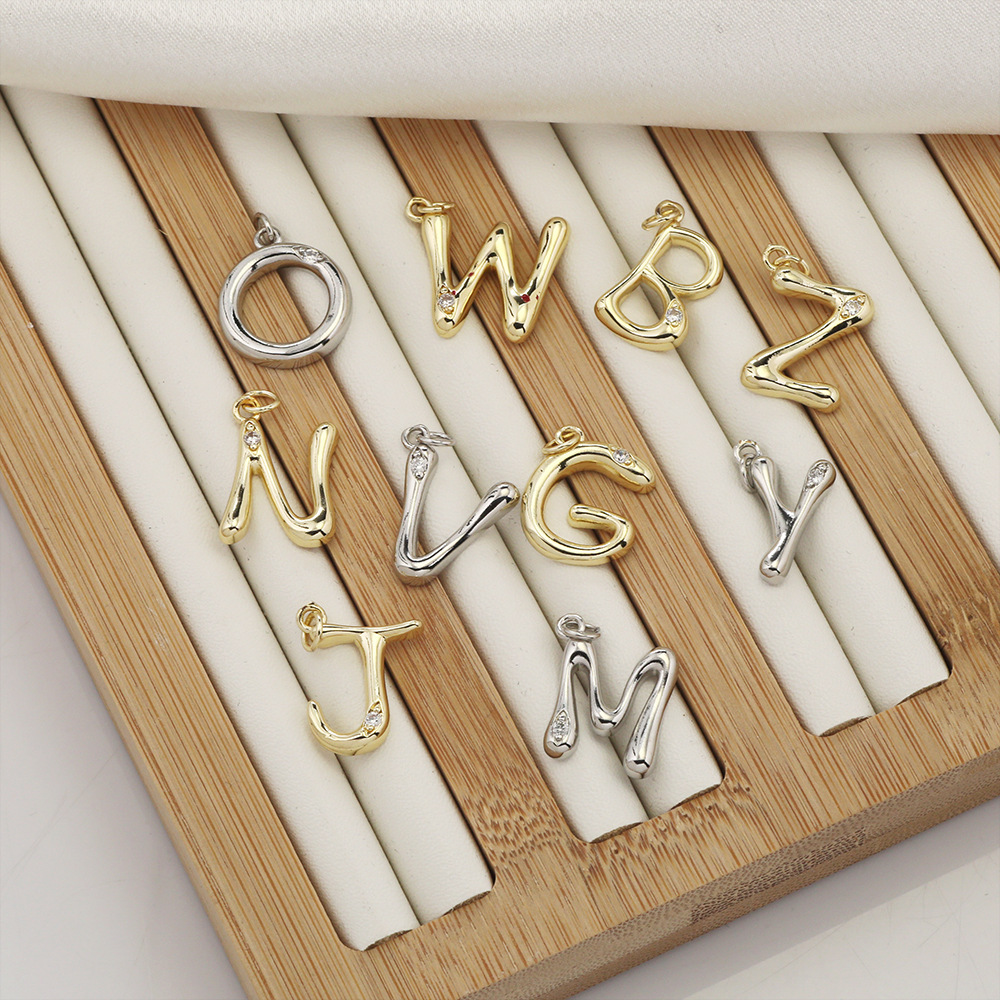 Mini Lowercase Metal Alphabet DIY Hanging Pendants Bulk Wholesale Fashion Backpack Charms