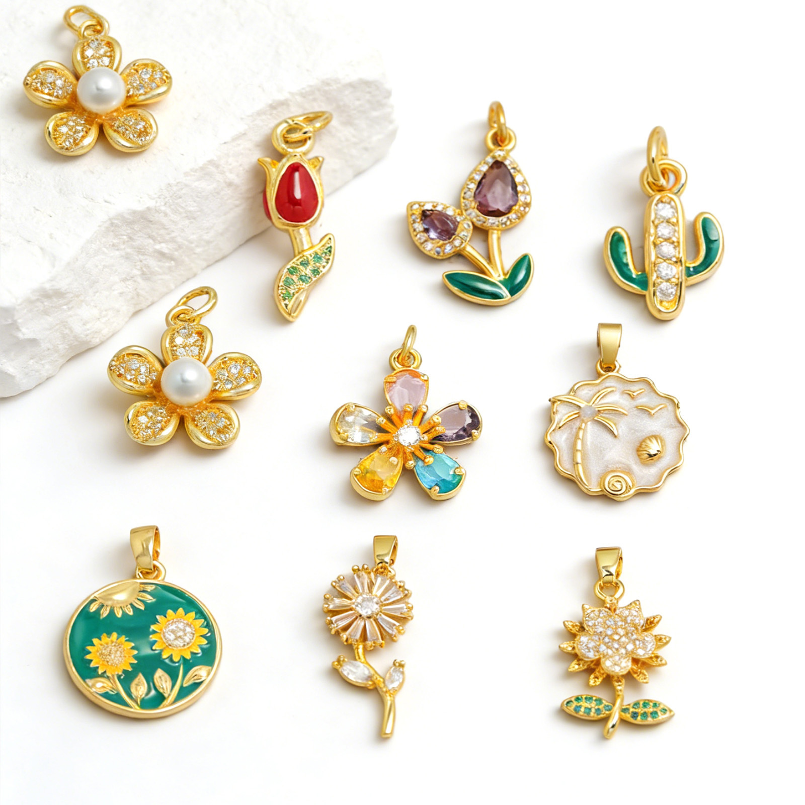 Mini Copper Plated Alloy Enamel DIY Hanging Pendants Bulk Backpack & Car Key Decor Charms
