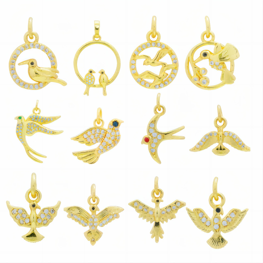 Cartoon Pattern Copper Plated Alloy Enamel Charms Bulk Kids Handmade Gift DIY Supplies