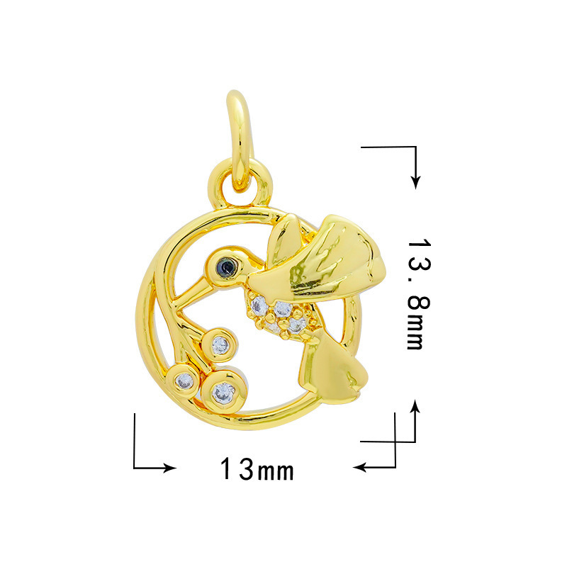 Cartoon Pattern Copper Plated Alloy Enamel Charms Bulk Kids Handmade Gift DIY Supplies