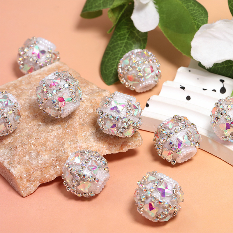 Matte Plated Multi-Layer Multi-Color Beads Wholesale, Minimalist Heavy DIY Hanging Jewelry Beads