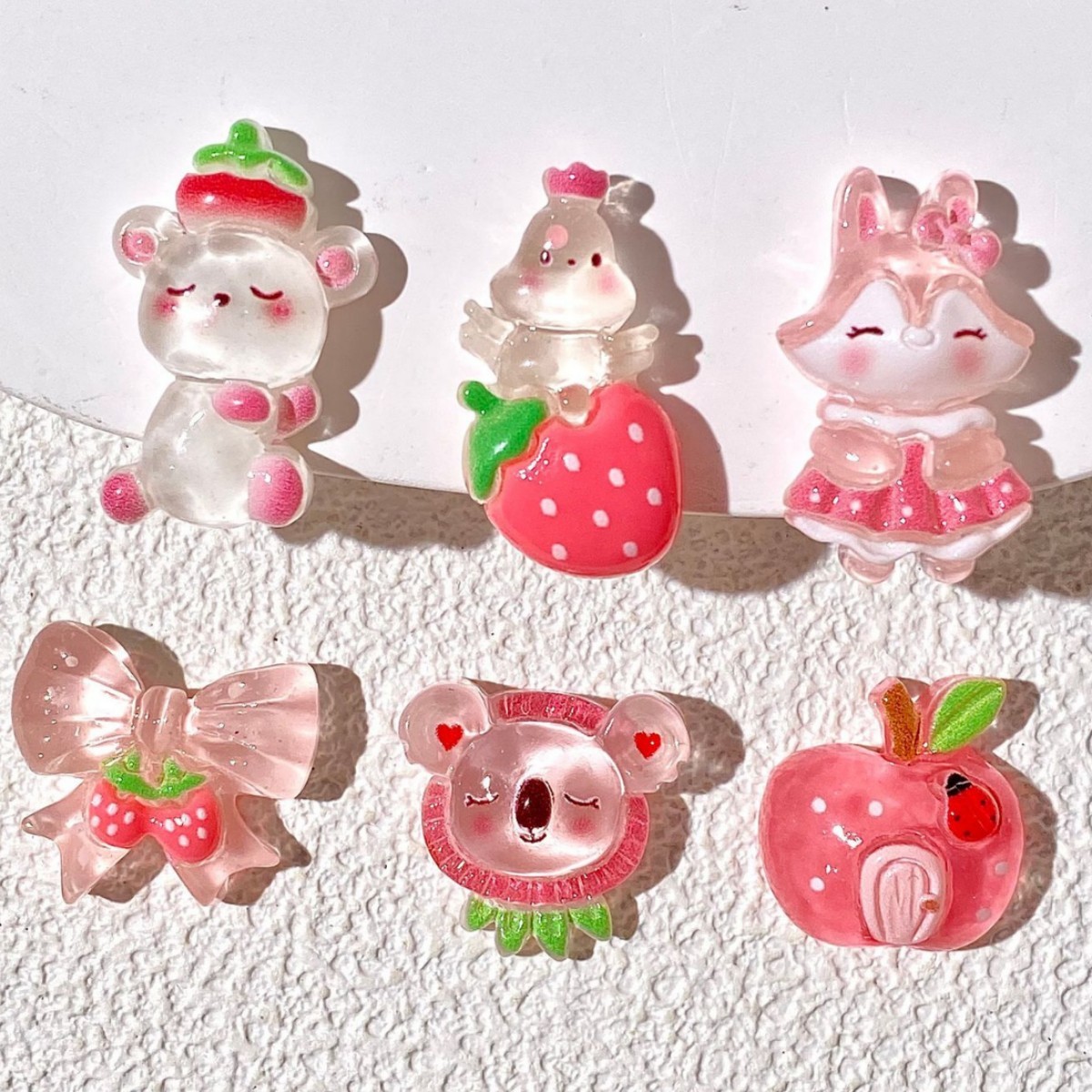 Wholesale Double Sided Printed Cartoon Resin Pendants Bulk Vivid DIY Jewelry Parts
