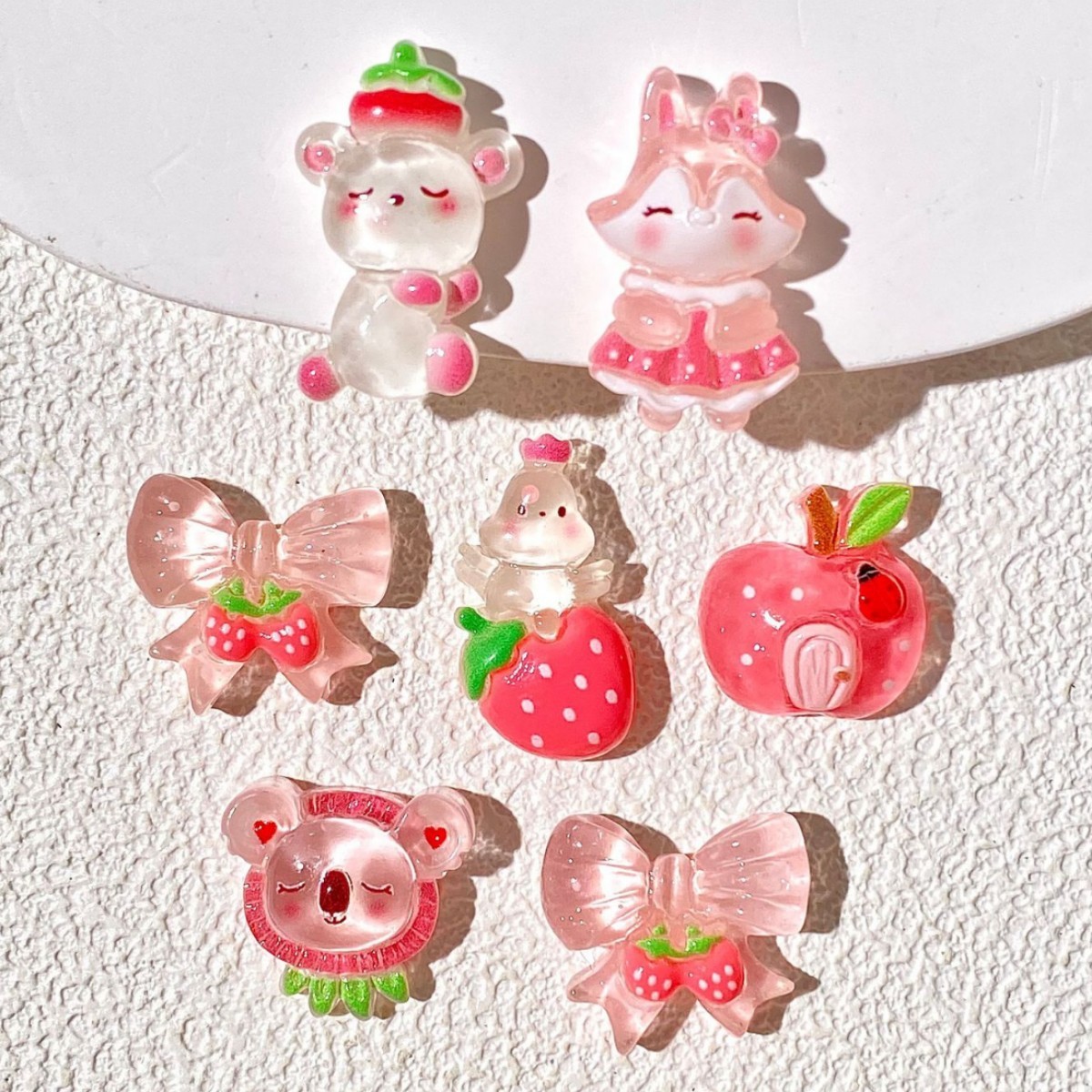 Wholesale Double Sided Printed Cartoon Resin Pendants Bulk Vivid DIY Jewelry Parts