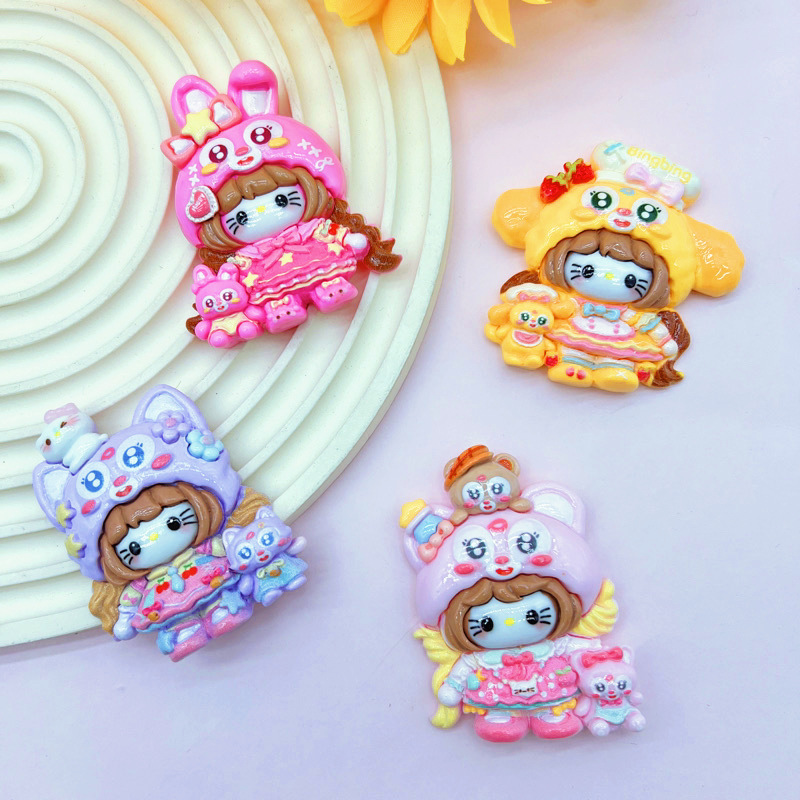 Bulk Classic Universal Cartoon Resin DIY Phone Case Embellishments Wholesale Resin Parts
