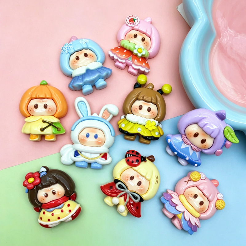 Wholesale Basic Cartoon Resin Ornaments Bulk Universal DIY Phone Case Making Findings