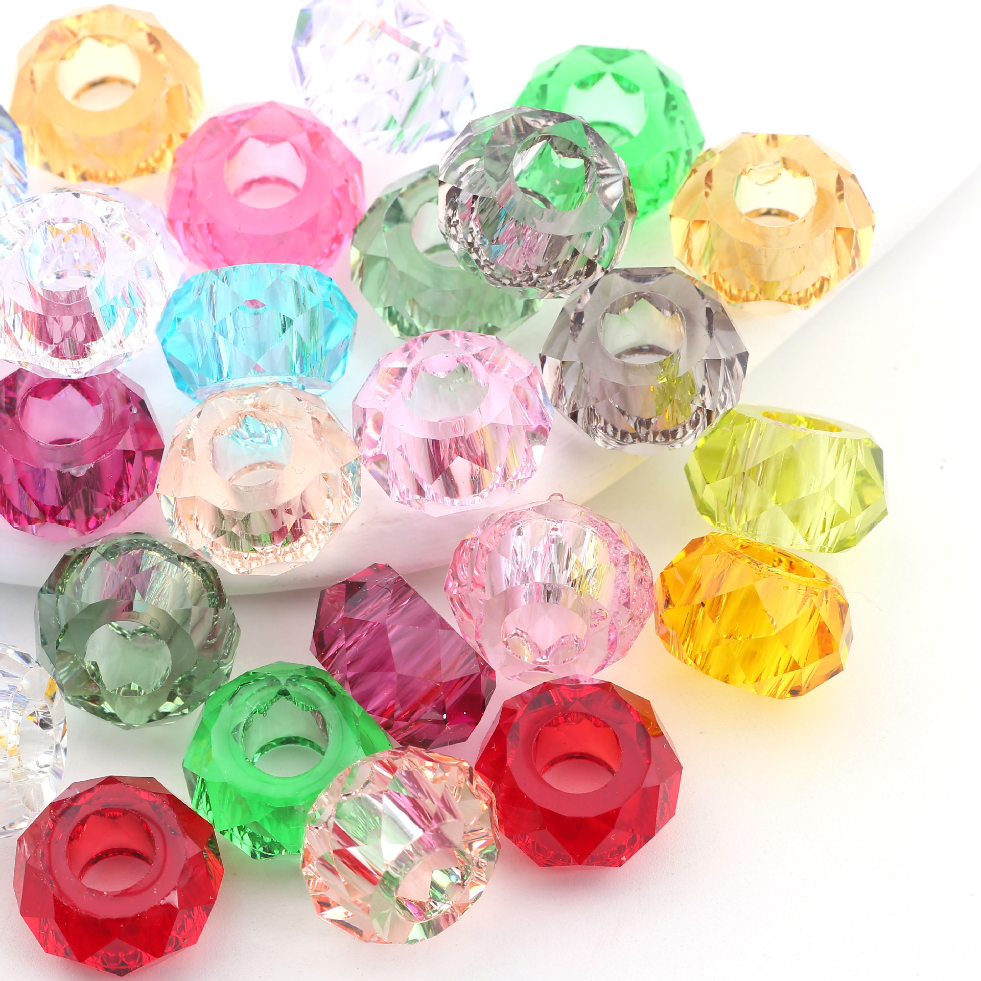 Bulk Multicolor Acrylic Loose Beads Wholesale Multi Purpose DIY Ornament Craft Supplies