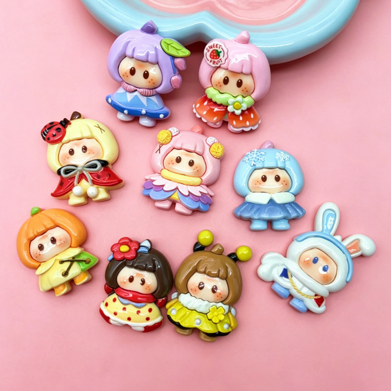 Wholesale Basic Cartoon Resin Ornaments Bulk Universal DIY Phone Case Making Findings