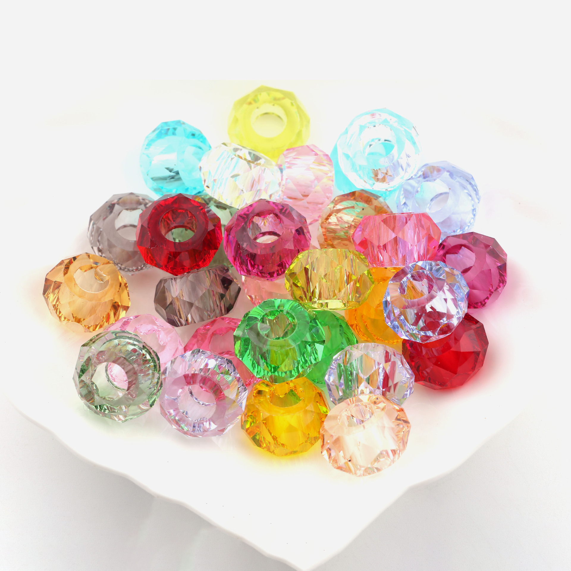 Bulk Multicolor Acrylic Loose Beads Wholesale Multi Purpose DIY Ornament Craft Supplies