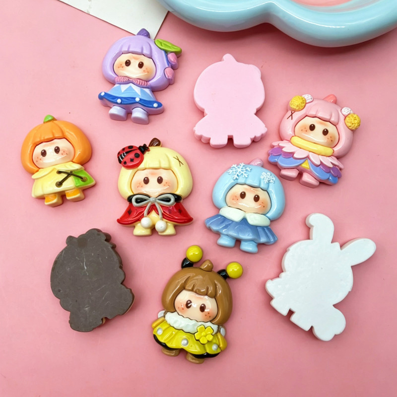 Wholesale Basic Cartoon Resin Ornaments Bulk Universal DIY Phone Case Making Findings
