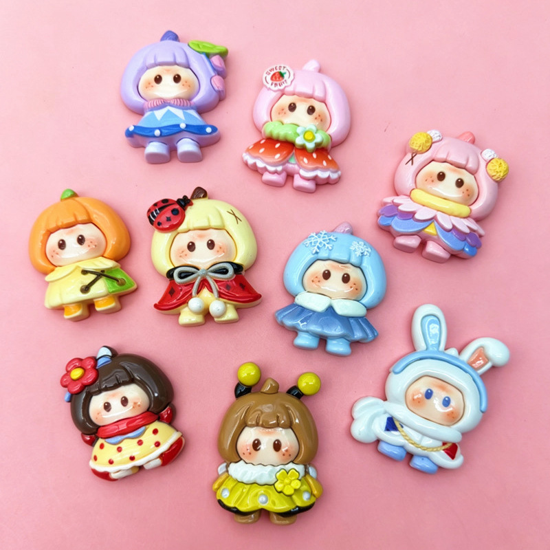 Wholesale Basic Cartoon Resin Ornaments Bulk Universal DIY Phone Case Making Findings