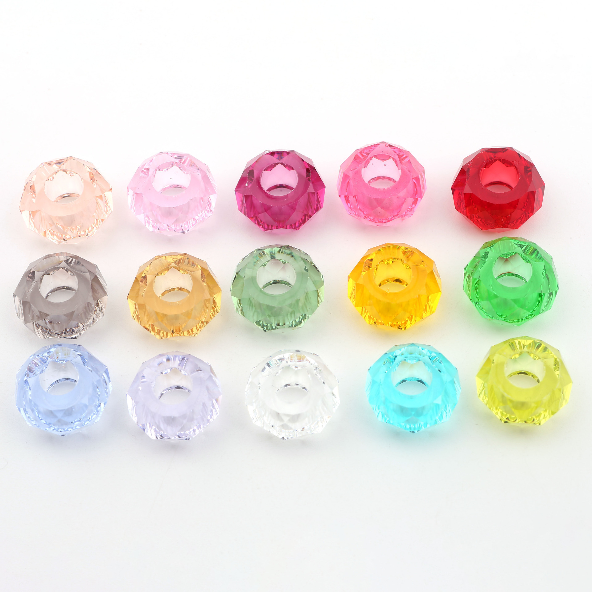Bulk Multicolor Acrylic Loose Beads Wholesale Multi Purpose DIY Ornament Craft Supplies