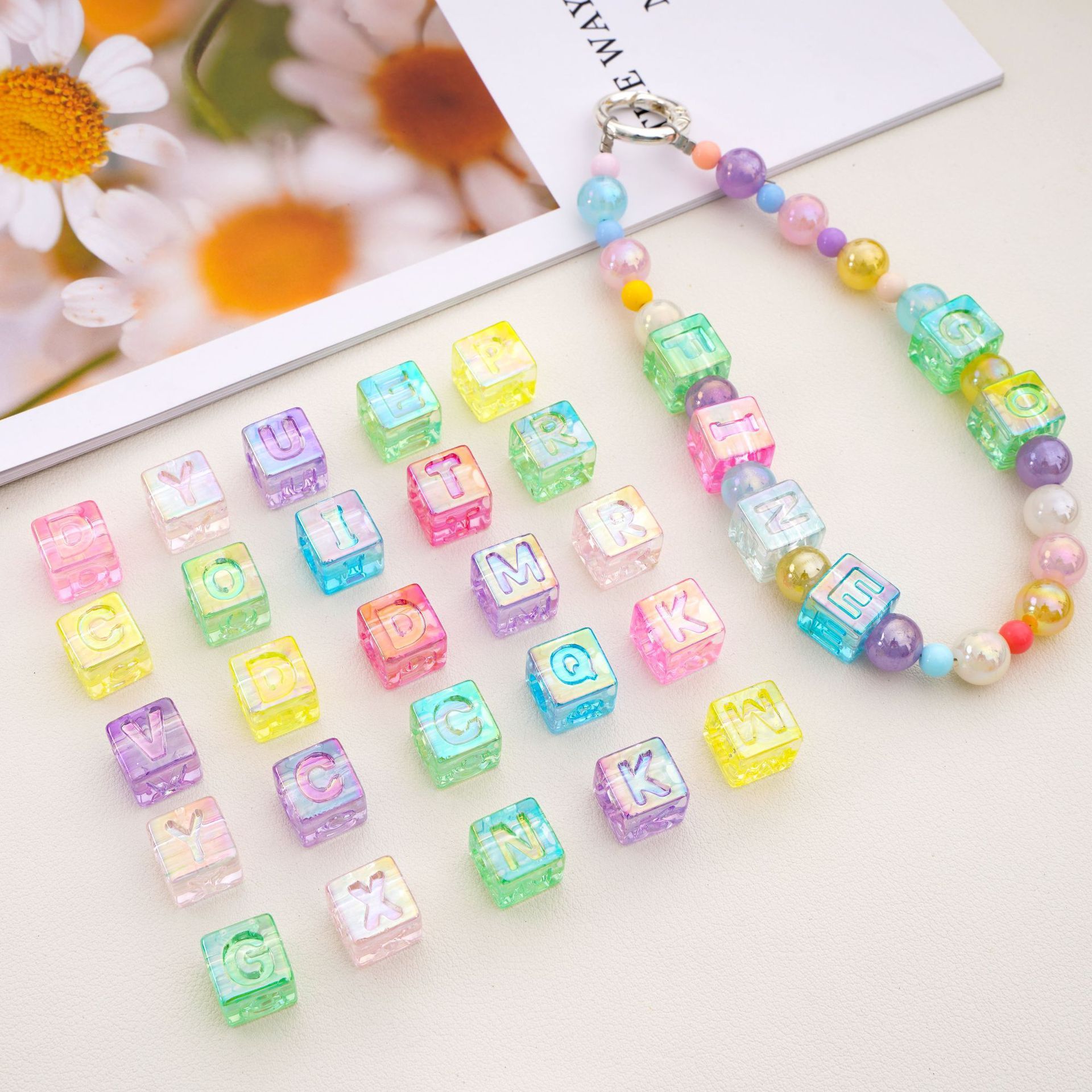Bulk Multicolor Acrylic Loose Beads Wholesale Multi Purpose DIY Ornament Craft Supplies