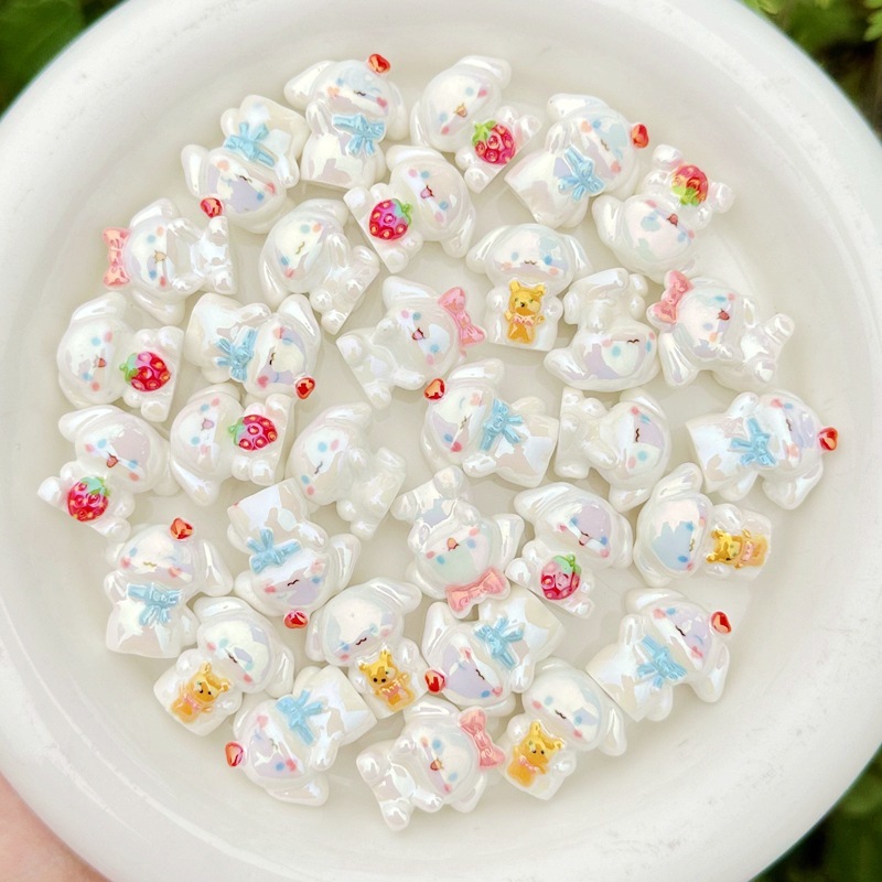 Bulk All-Match Cartoon Resin Vertical Hole Beads Wholesale DIY Phone Strap & Keyring Craft Parts