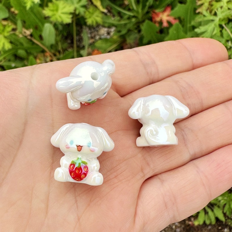 Bulk All-Match Cartoon Resin Vertical Hole Beads Wholesale DIY Phone Strap & Keyring Craft Parts