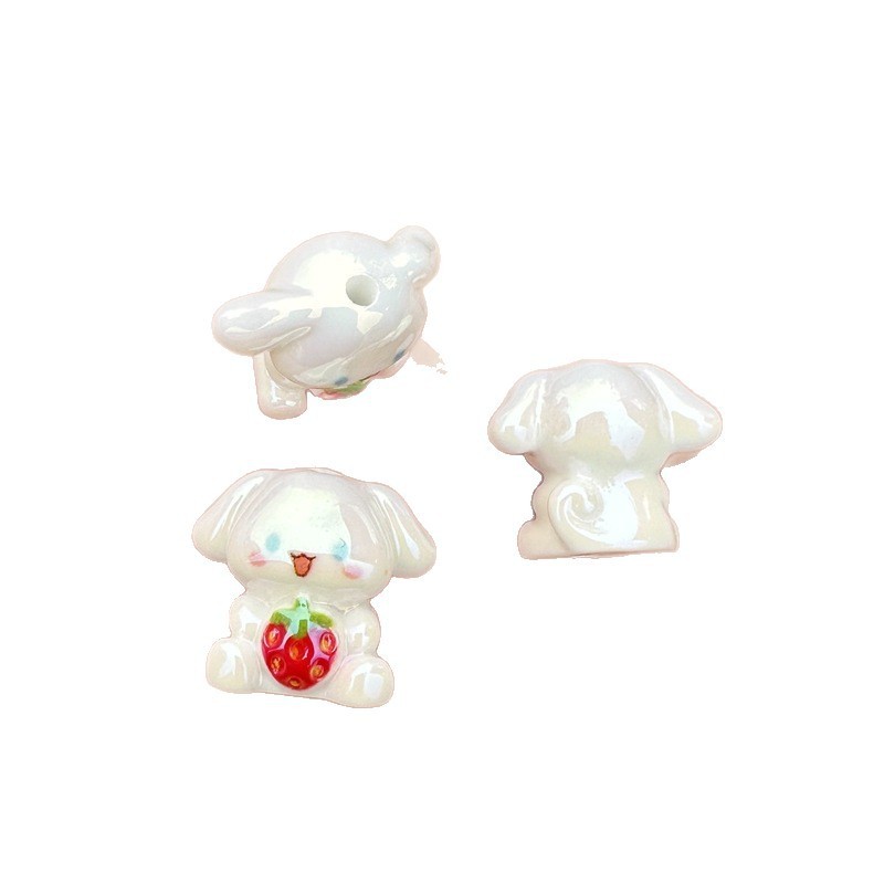 Bulk All-Match Cartoon Resin Vertical Hole Beads Wholesale DIY Phone Strap & Keyring Craft Parts