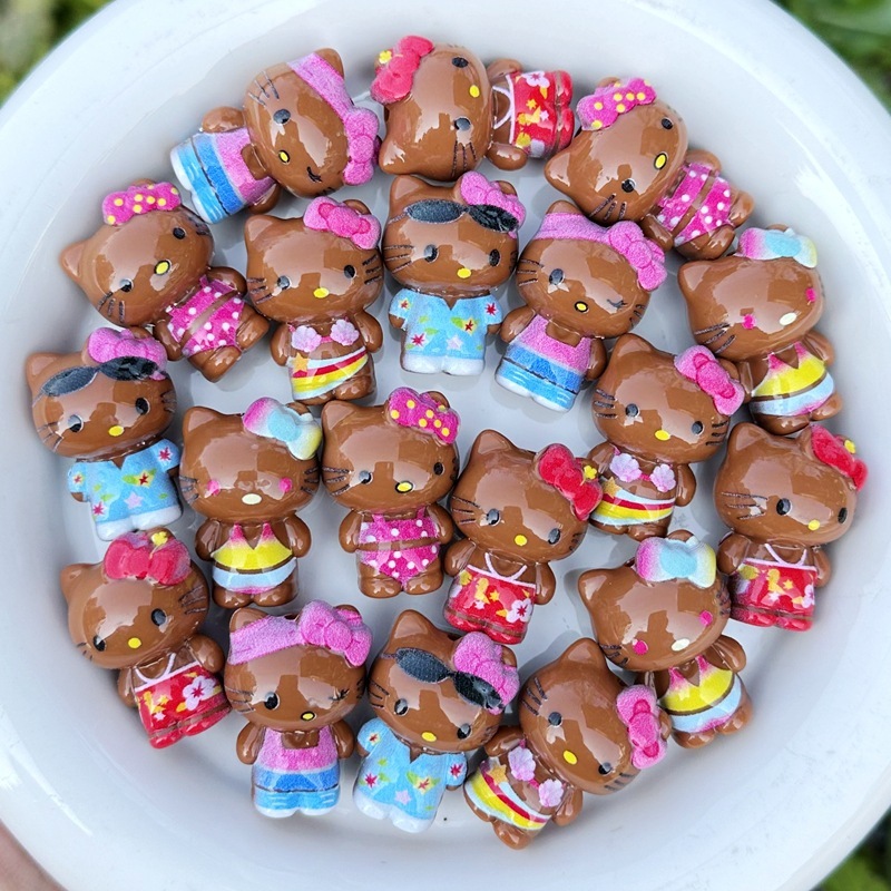 Wholesale Assorted Theme Vertical Hole Cartoon Resin Beads Bulk Multi-Style DIY Beaded Pen Materials