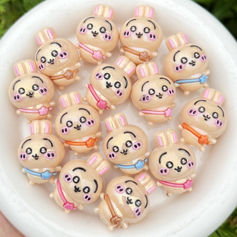 Wholesale Vertical Hole Cartoon Resin Spacer Beads, DIY Supplies for Beaded Pen Car Pendant Key Lanyard