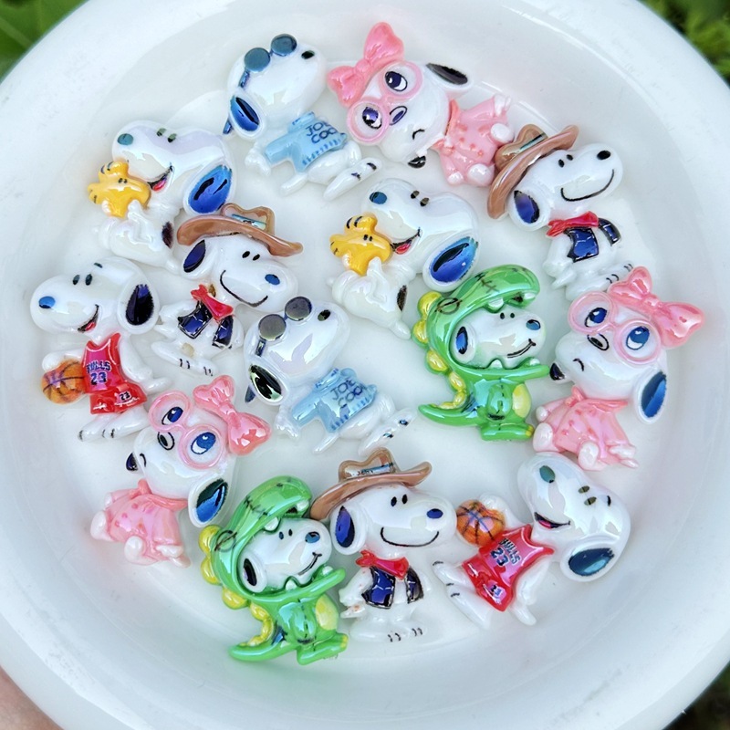 Wholesale Daily Wear Cartoon Full Hole Resin Beads Bulk DIY Handmade Bag Hanging & Phone Chain Parts