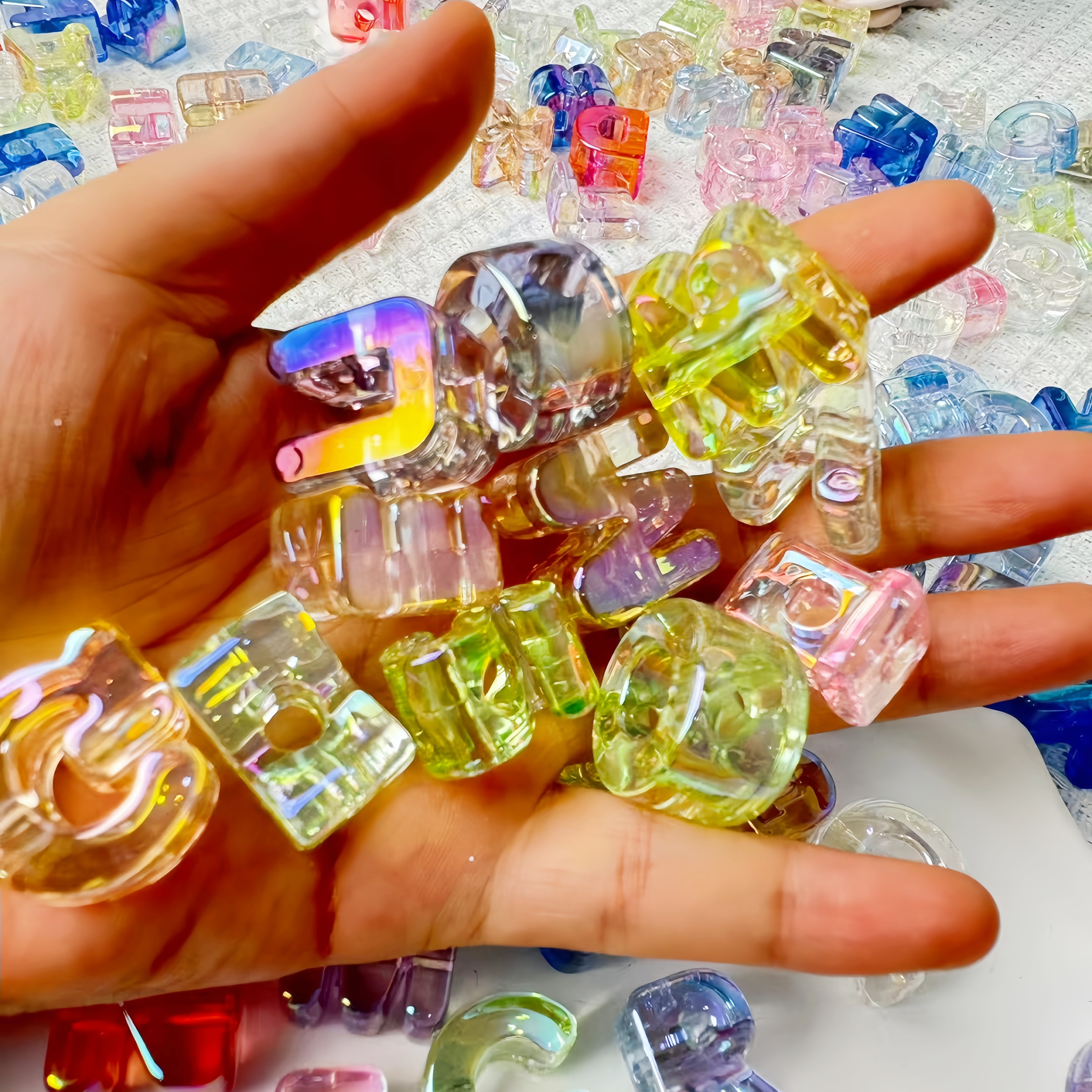 Wholesale Mini Plastic Alphabet Beads Bulk Tiny Letter Charms for Dainty DIY Bracelet Designs